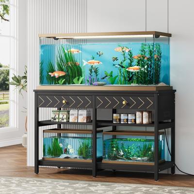 40-50 Gallon Aquarium Stand, Fish Tank Stand with Power Outlets