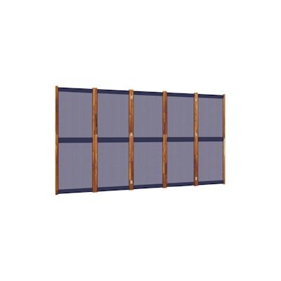 vidaXL 5-tlg. Paravent Dunkelblau 350x180 cm Image