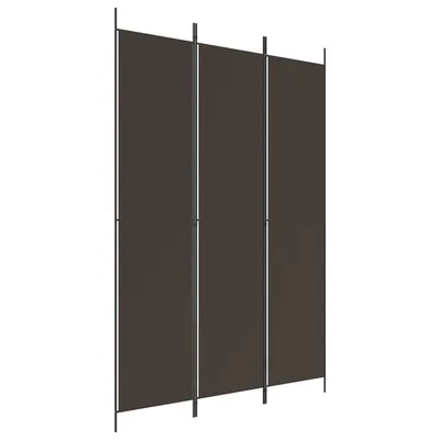 vidaXL 3-tlg. Paravent Braun 150x220 cm Stoff Image