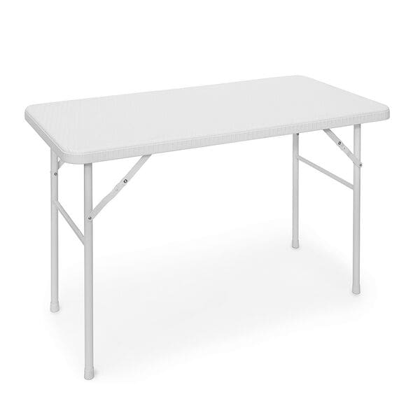 relaxdays Gartentisch klappbar BASTIAN rechteckig 121,5 x 61,5 cm weiß Image
