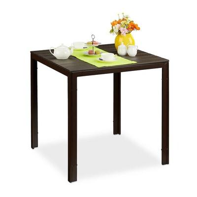 relaxdays Gartentisch Quadratisch 74,5 x 77,5 x 77,5 cm braun braun Image