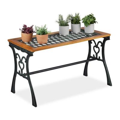relaxdays Gartentisch rechteckig 58 x 98 x 47 cm Image