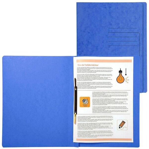 EXACOMPTA Schnellhefter A4 Karton 250 Blatt 25 Stück blau, 27.2x31.8 cm Image