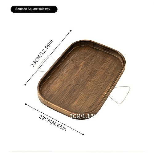 Table-plateau de canapé en bambou Art déco, table d