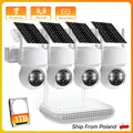 Sistema esterno per telecamera a batteria solare da 3 MP Kit 4 telecamere Zoom 10x Set di telecamere di sorveglianza PTZ wireless Wifi Include Home Base iCsee