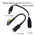 1 pz 100 W Tipo-C Femmina a 5521 5.5*2.5 MM DC Maschio Spina Adattatore Convertitore USB C PD Cavo di Ricarica Veloce cavo di alimentazione per PC portatile