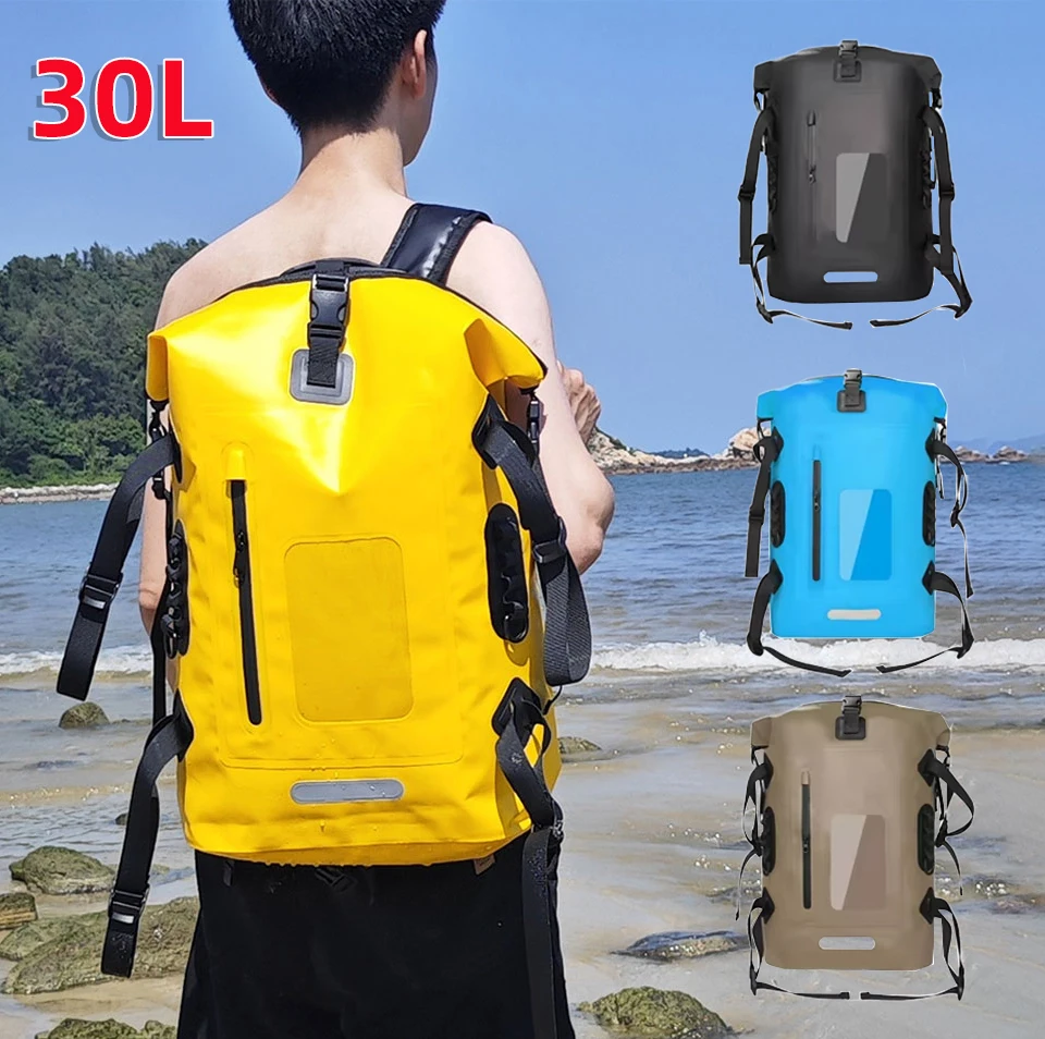 Zaino da nuoto impermeabile da 30 litri Zaino da nuoto Zaino da acqua Sacco galleggiante Sport Canoa Kayak Rafting Canottaggio Trekking fluviale