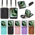 Adatto per Motorola Moto Razr 60 Ultra custodia protettiva per Moto Razr Ultra 2025 borsa a tracolla custodia in pelle con cordino monopezzo