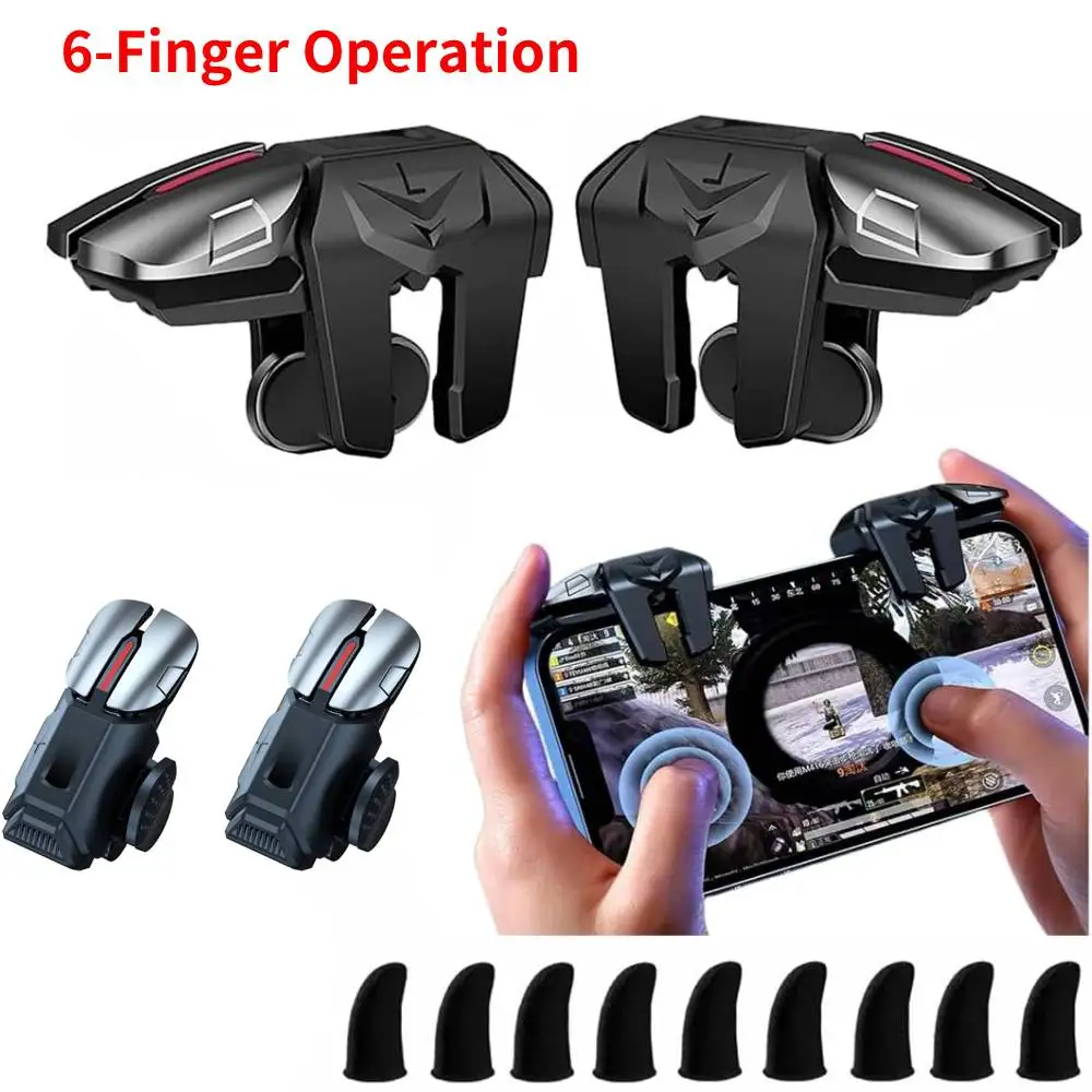 G21 téléphone portable jeu déclencheur manette de jeu Joystick 6 doigts objectif tir L1 R1 clé bouton jeu bout des doigts pour contrôleur de jeu PUBG