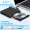 Masterizzatore DVD portatile esterno 2 in 1 USB 3.0 Type-C Slim CD RW protettivo Unità ottica Lettore masterizzatore DVD ROM per laptop desktop
