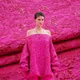 3D Fiore Rosa Filo D'oro High-end Personalizzato Jacquard Tessuto tinto in filo per le donne Abito Cappotto Giacca Fatto a mano Materiale da cucire fai da te
