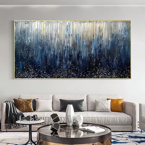 handgemachtes originales Minimalismus-Kunst-Ölgemälde auf Leinwand abstrakte Wandkunst für Wohndekoration mit gespanntem Rahmen ohne Innenrahmen Image