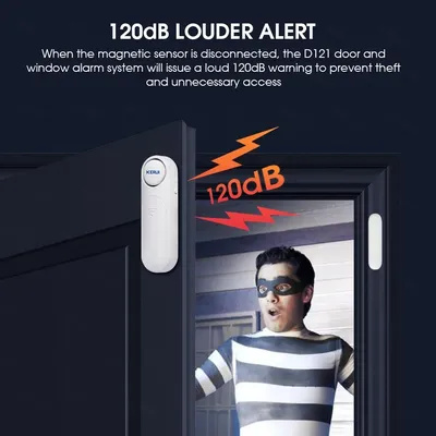 KERUI D121 120dB Wireless Door/Windows Sensor Alarm 300ft Anti-Theft Smart Remote Control For Kids Cabinet Safety Home Security