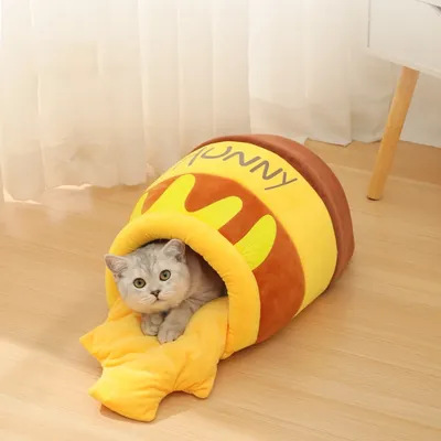 Hot honey pot nest cute cat nest Autumn and winter soft and comfortable warm cartoon pet nest
