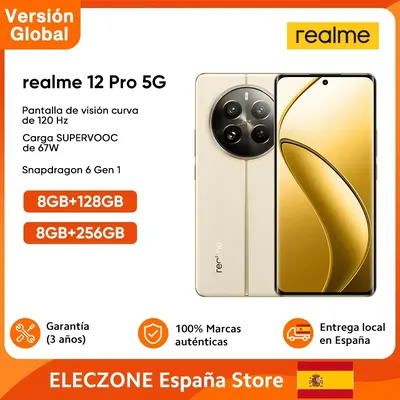 Globale Version Realme 12 Pro plus 5g Smartphone 64mp Periskop Porträt kamera Snapdragon 7s Gen 2 120Hz Display 67W Super vooc