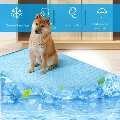 Dog Cooling Mat Large Cooling Pad Summer Pet Bed for Dogs Cats Kennel Pad Breathable Pet Self Cooling Blanket Crate Sleep Mat