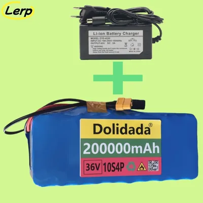 Electric scooter 10S4P 200000 lithium battery 36v 18650 battery 36v 200Ah electric scooter 36v electric scooter battery+charger.