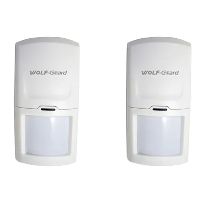 2 x Wolf-Guard Wireless PIR Motion Sensor Detector Alarm for Home Security Alarm System 4G/GSM Alarm Panel 433MHZ