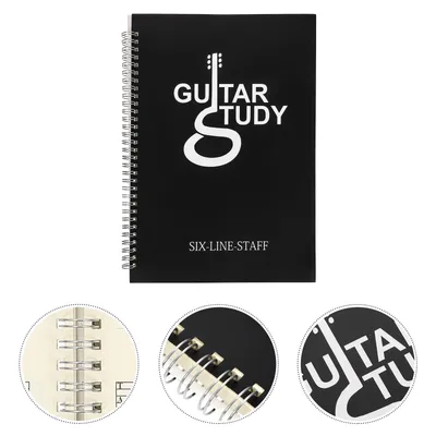 A4 Six-line-staff Notebook Guitar Sheet Music Notebook Wear Resistant Portable Practice Book For Guitar Beginner Sheet Gift