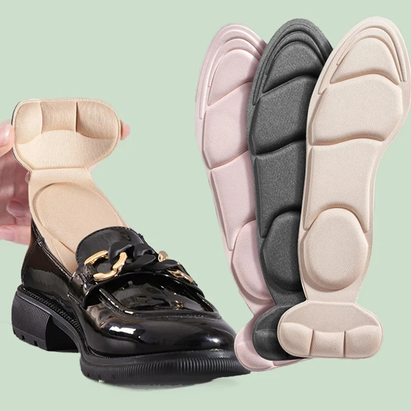 Memory Foam Einlegesohlen Damen High-Heel Schuhe Einlegesohlen Anti-Rutsch Cutable Einlegesohle Komfort Atmungsaktive Fersenschutz Massage Schuhpolster Image