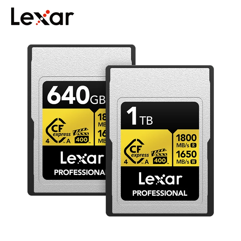 Lexar PROFESSIONAL CFexpress Typ A Karte 640 GB 1 TB Gold High Speed VPG400 8K RAW Speicherkarte CFe 4.0 Typ A Karte für Kamera Image