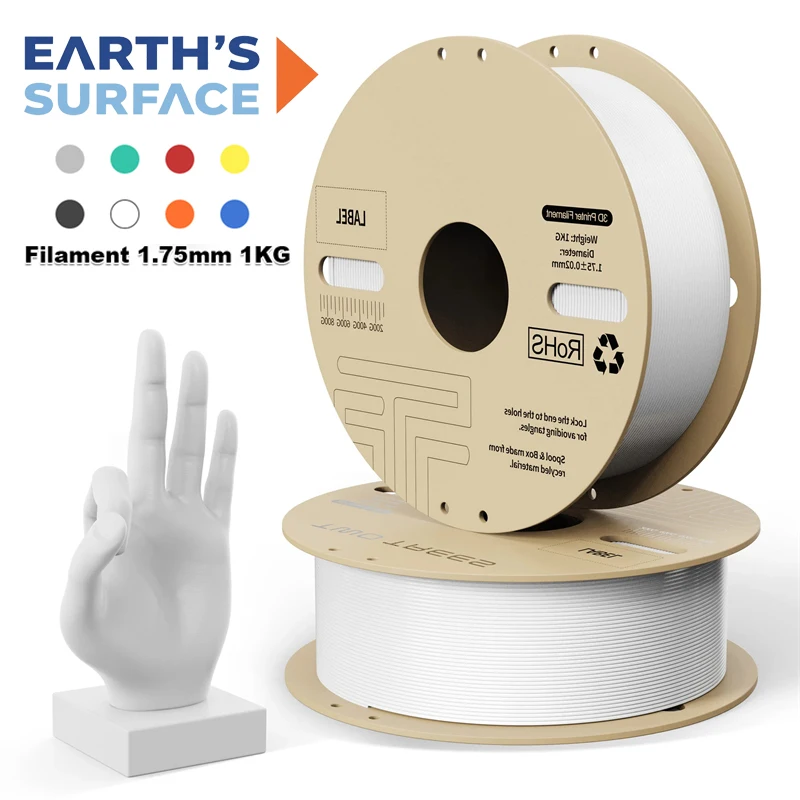 3D-Drucker PLA Mehrfarbiges Filament 1,75 mm 1 kg/Rolle Kunststoff-Gummi-Verbrauchsmaterialien Hochgeschwindigkeits-3D-Druckmaterial für FDM-3D-Drucker Image