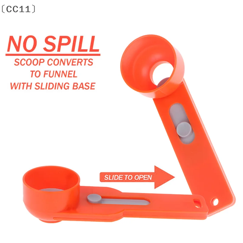 バCC11 Sigur No Spill Messlöffel Trichter Vorbereitung von Proteinpulver Trainings- und Sportgetränken, Babynahrung Nachfüllung Mess Spill Image