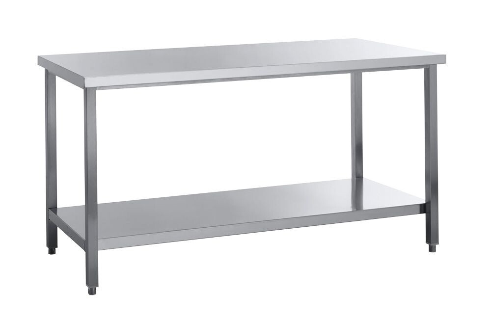 Wimar Gastro Arbeitstisch mit Grundboden Edelstahl Edelstahltisch 1600x600x850 mm Image