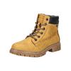 Schnürstiefelette TOM TAILOR "Tom Tailor Stiefelette Lederimitat/Textil", Damen, Gr. 37, braun (camel), Lederimitat, Textil, casual, Schuhe