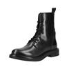 Schnürstiefelette GEOX "Geox Stiefelette Leder", Damen, Gr. 39, schwarz, Leder, casual, Schuhe