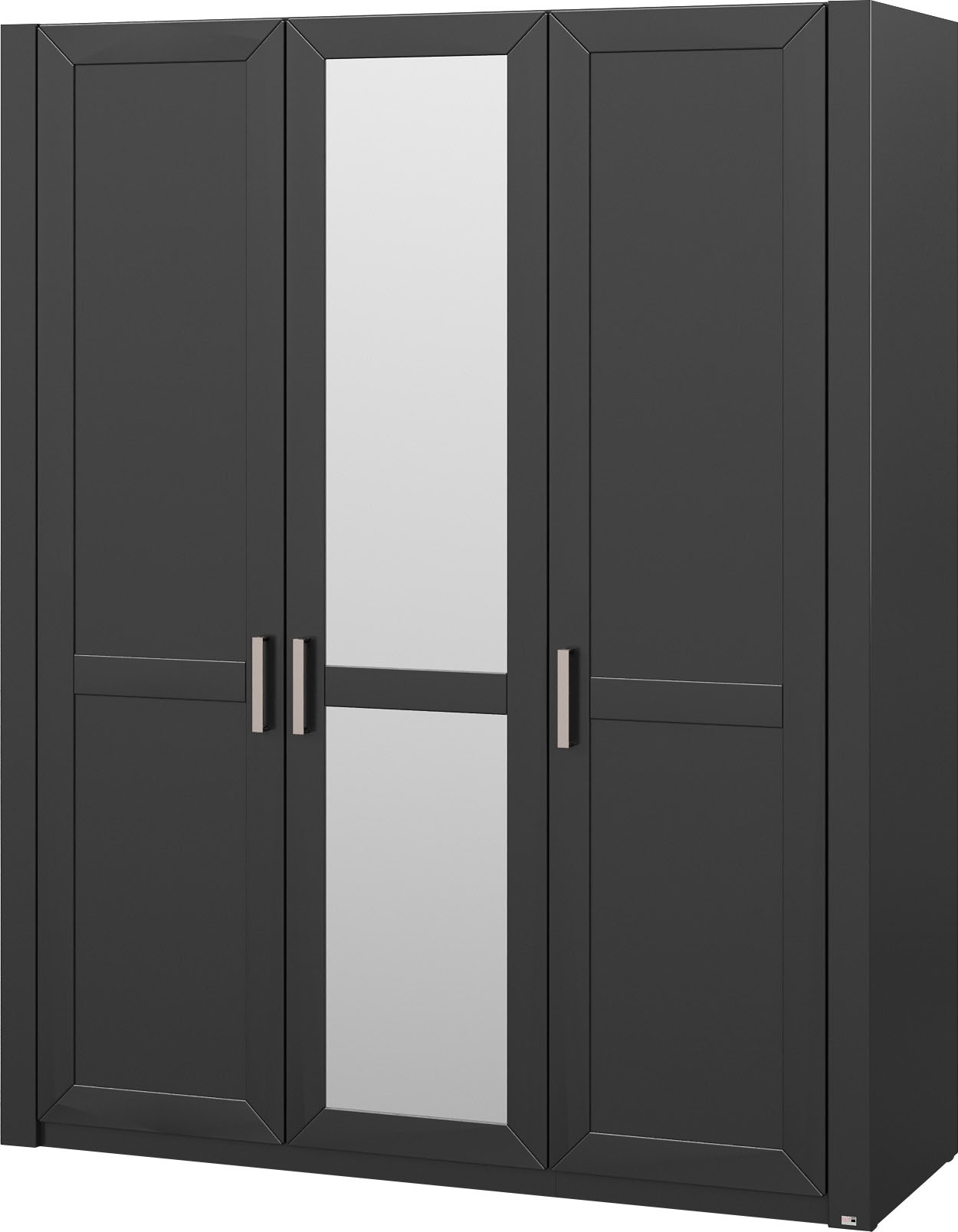 Kleiderschrank "York Schlafen", grau (grau anthrazit), B:165cm H:207cm T:60cm, Spanplatte, SET ONE BY MUSTERRING, Schränke, mit Holz- und Spiegeltüren,verschiedene Breiten, Höhe 207 x T 60 cm Image