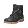 Schnürstiefelette TOM TAILOR "Tom Tailor Stiefelette Lederimitat", Damen, Gr. 36, schwarz, Lederimitat, casual, Schuhe