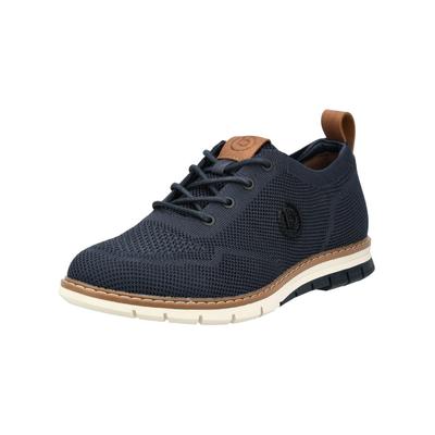 Schnürschuh BUGATTI "bugatti Halbschuhe Textil", Herren, Gr. 43, blau (dunkelblau), Textil, casual, Schuhe Image