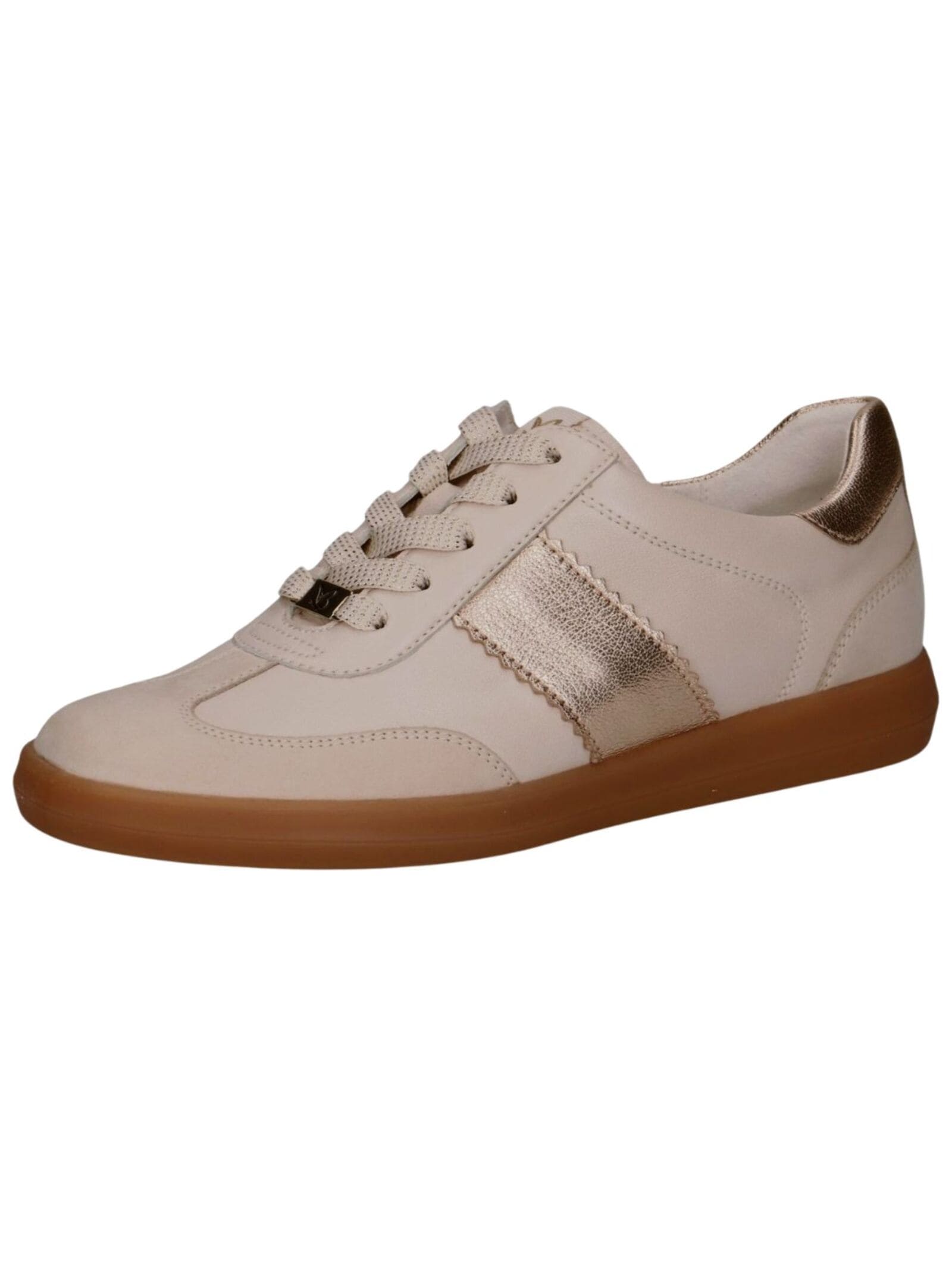 Sneaker CAPRICE "Caprice Sneaker Leder", Damen, Gr. 38, weiß, Leder, Schuhe Sneaker