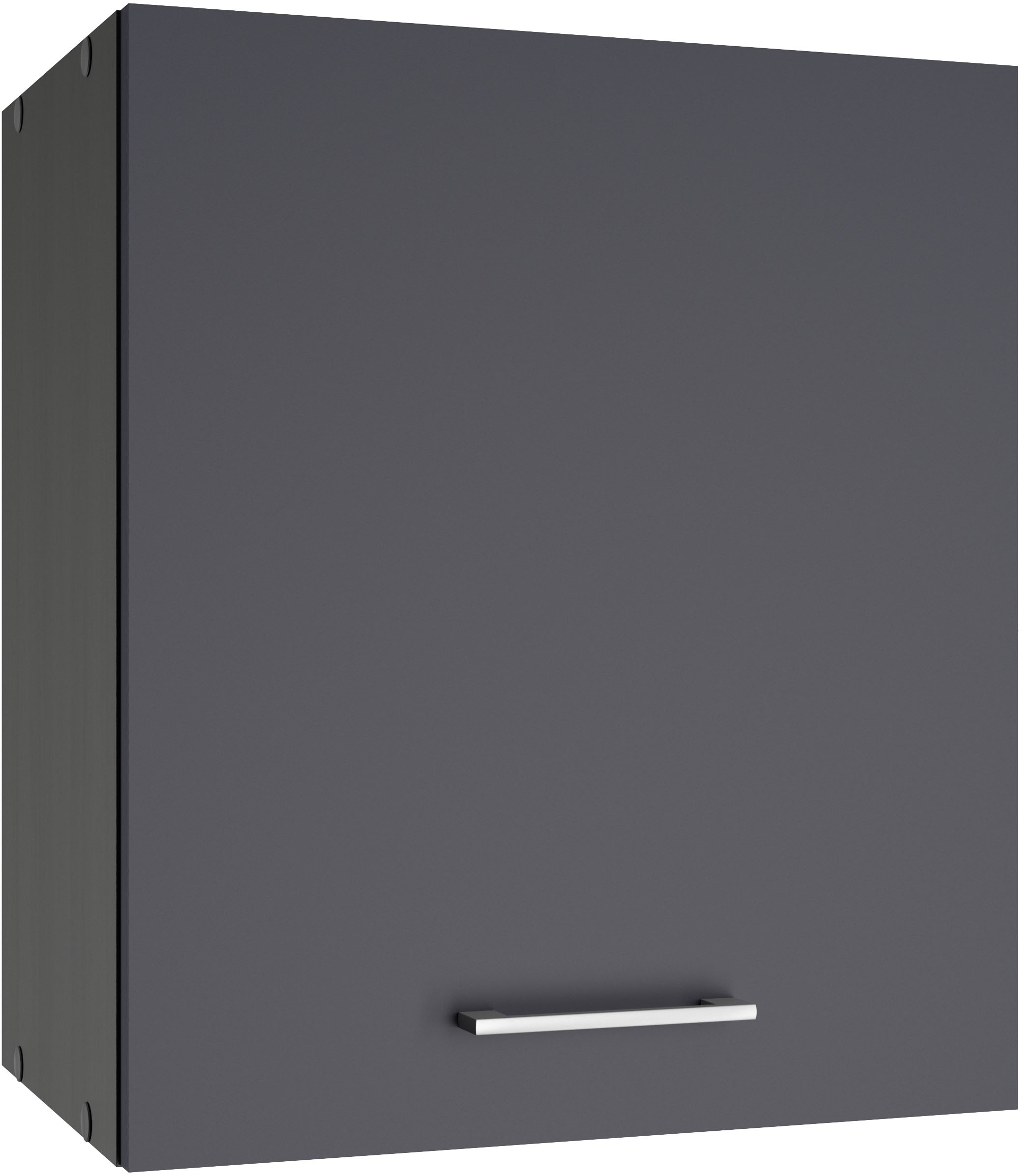 Hängeschrank KOCHSTATION "KS-Milan", grau (anthrazit), B:50cm H:57cm T:34cm, Spanplatte, Schränke, Hängeschrank, Hängeschrank 50 cm, matte oder hochglänzende Fronten
