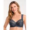 Entlastungs-BH MISS MARY, Damen, Gr. 85, Cup E, grau (dunkelgrau), 79% Polyamid, 13% Elasthan, 8% Polyester, BHs