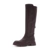 Stiefel GABOR, Damen, Gr. 41, Varioschaft, braun (dunkelbraun), Kalbsleder, Textil, unifarben, klassisch, Schuhe, Blockabsatz, Langschaftstiefel mit bequemer Best Fitting-Ausstattung