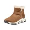 Snowboots TOM TAILOR "Tom Tailor Stiefel Lederimitat/Textil", Damen, Gr. 40, braun (hazel), Lederimitat, Textil, casual, Schuhe