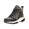 Schnürstiefelette MUSTANG SHOES "Mustang Shoes Stiefelette Lederimitat", Damen, Gr. 37, braun (military), Lederimitat, casual, Schuhe