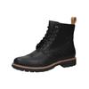 Schnürstiefelette CLARKS "Clarks Stiefelette Leder", Herren, Gr. 42,5, schwarz, Leder, casual, Schuhe