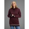 Schalkragenpullover KANGAROOS, Damen, Gr. 40/42, rot (bordeaux), Strick, Obermaterial: 50% Baumwolle, 50% Polyacryl, casual, lässig geschnitten lang, Langarm Rippbündchen, Pullover, mit hohem Schalkragen auch in großen Größen