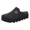 Pantoffel ROHDE "FOGGIA", Damen, Gr. 42, grau (anthrazit), Filz, meliert, klassisch, Schuhe, Hausschuh, Schlappen, Clog, Homeslipper mit Profilsohle