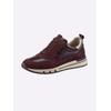 Sneaker CAPRICE, Damen, Gr. 42, rot (burgund), Lackleder, Veloursleder, Glattleder, sportlich, Schuhe