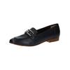Slipper CAPRICE "Caprice Slipper Leder", Damen, Gr. 39, blau (ozean), Leder, casual, Schuhe
