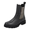 Stiefelette REMONTE "Remonte Stiefelette Leder/Textil", Damen, Gr. 41, gold (schwarz, gold), Leder, Textil, casual, Schuhe