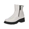 Stiefelette CAPRICE "Caprice Stiefelette Nappaleder", Damen, Gr. 38, weiß (weiß lack), Nappaleder, casual, Schuhe
