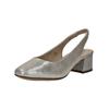 Slingpumps CAPRICE "Caprice Pumps Leder", Damen, Gr. 37, grau (taupe), Leder, casual, Schuhe