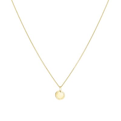 Kette mit Anhänger LIEBESKIND BERLIN "Schmuck Geschenk Gold 375 Halskette Gold Collection", gold (gelbgoldfarben), Halsketten, Damen, Gelbgold 375, L: 50cm B: 2mm, B:2mm Image