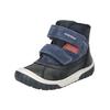 Stiefelette GEOX "Geox Stiefelette Leder/Textil", Damen, Gr. 22, schwarz (schwarz, blau), Leder, Textil, casual, Schuhe