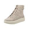 Schnürstiefelette GEOX "Geox Stiefelette Veloursleder", Damen, Gr. 38, grau (taupe), Veloursleder, casual, Schuhe